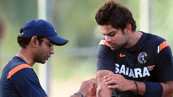 DR Nitin Patel With Indian Player